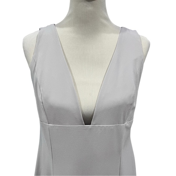 Amsale New York Platinum Leif Maxi Gown Size 14 - Picture 5 of 9